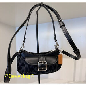 Coach Ashton Mini Shoulder Bag In Signature Denim CCZ49 denim/Silver/Black